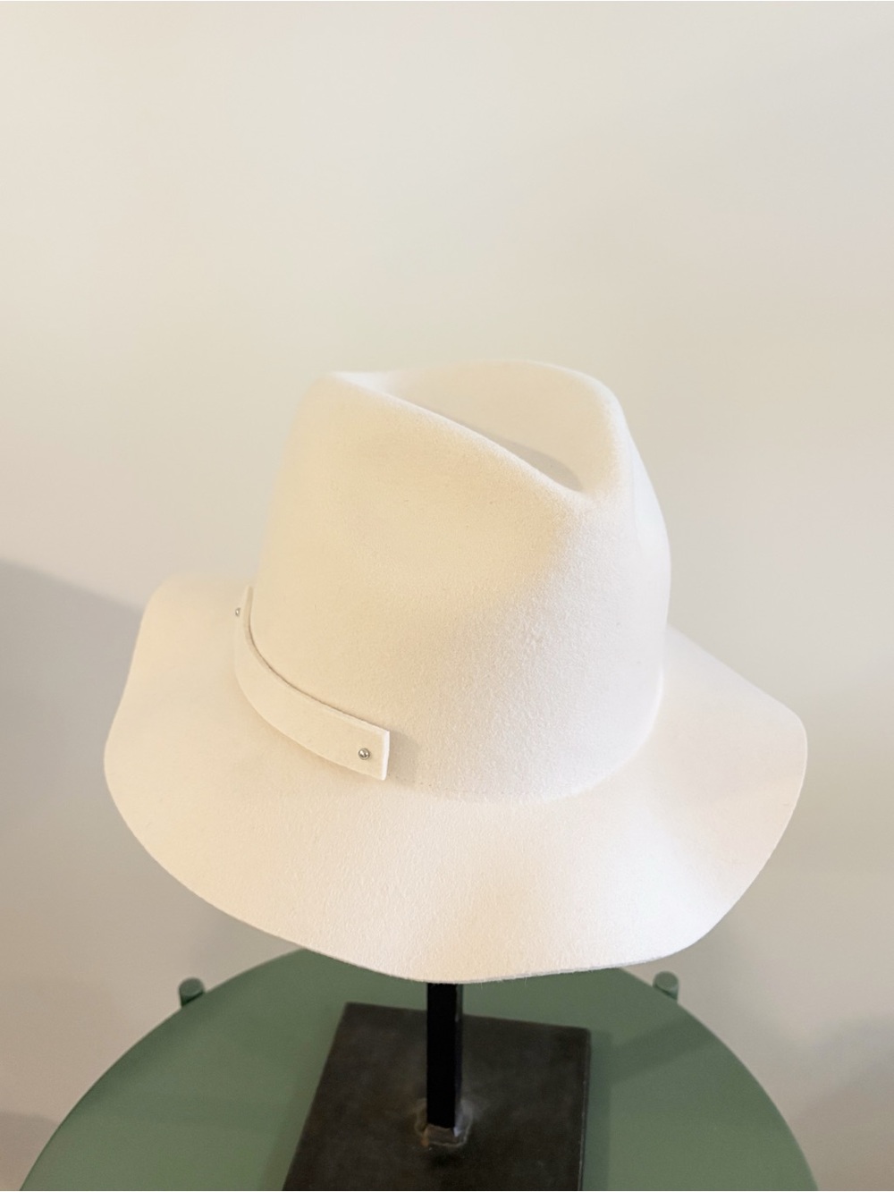Anthropologie || Amelia Fedora Wool‎ Hat Cream Ivory